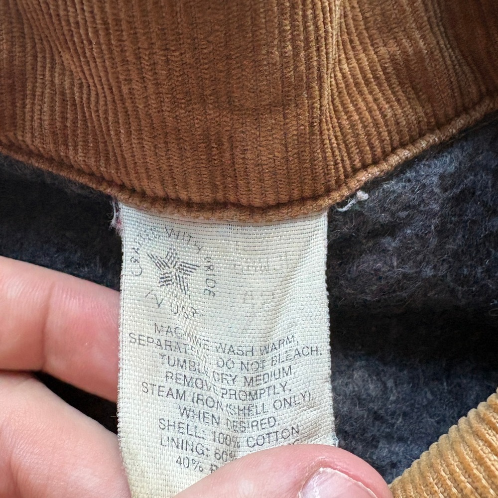 Vintage 1989 Carhartt 100 Year Anniversary Blanket Lined Trucker Jacket Size 42 - Picture 3 of 10